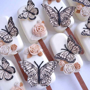 Silicone mould Elegant butterflies 5.4 - 6 - 8.5 x 3.4 - 4 - 5 cm - Img 4