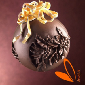 Silicone mould Sphere decorated with Illex, Ø 13 cm - Img 1