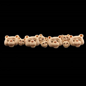 Silicone Moulding Bear Bears, 22 x 3.8 x H 1 cm - Img 1