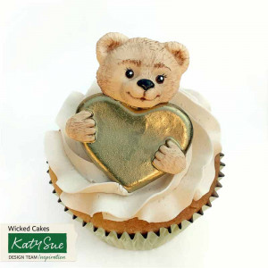 Silicone moulding Bear with Heart Ø 5.6 cm - Img 2