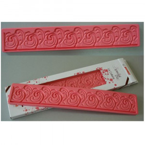 Silicone moulding Lace border, 28.5x4.6cm - Img 2