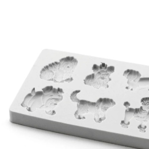 Silicone Moulding Puppies, 1.5 - 2.5 x 1.5 - 3 cm, 6 Decorations - Img 3