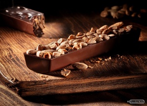 Snack Ciocolata 20 x 4.6 x H 2.3 cm, Matrita Policarbonat Nougat, 2 cavitati, 211.85 gr - Img 2