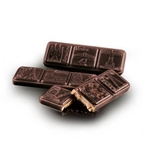 Snack csokoládé 11,3 x 3,9 x H 1 cm - Polikarbonát City forma, 6 üreggel - Img 1