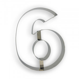 Stainless steel branch, 6 digit, Ø30xH4cm - Img 1