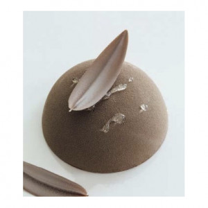 Stainless steel spatulas Decor Chocolate - Leaf model L, H 8 cm, 8 rods - Img 2