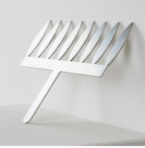 Stainless steel spatulas Decor Chocolate - Leaf model L, H 8 cm, 8 rods - Img 1