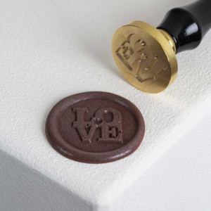Stampila pentru Sigiliu Decoruri Ciocolata Model Love Ø 3 cm