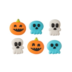 Sugar Decor - Pumpkin and Ghost Ø 3.3 - 3.8 cm, 3 designs, 6 pieces - Img 3