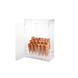 Suport Expunere Conuri Inghetata, Transparent, 41 x 20.5 x H 56.4 cm - Img 1