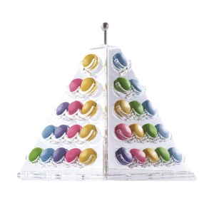 Suport Macarons Model Piramida, Plexiglas Transparent, 33 x 33 x H 45 cm - Img 2
