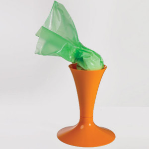 Suport Pos sau Ustensile Lucru, Portocaliu, Material Plastic, Ø 12.5 x H 24.5 cm - Img 2