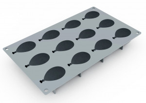 Szilikon Gourmand léggömbök 6,6 x 4,3 x H 3,4 cm, 12 üregűek - Img 3