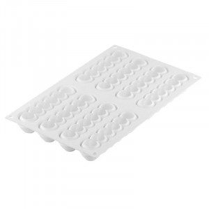 Szilikon szarvasgomba Ecler forma 13 x 3,1 x H 2,8 cm, 8 üreg, 75 ml + vágóeszköz - Img 4