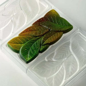 Tablete Ciocolata 15.4 x 7.7 x H 1.1 cm - Matrita policarbonat Frunze, 3 cavitati, 100 gr - Img 3