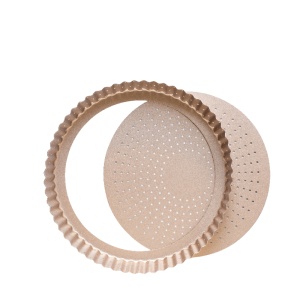 Tava Tarta Perforata Margini Festonate si Baza Detasabila Ø 25 x H 4 cm, Metal Antiaderent - Img 1