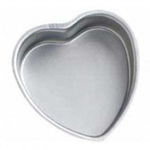 Tray Heart Top Straight Edges, Ø 25 x H 5 cm, Anodised Aluminium - Img 1