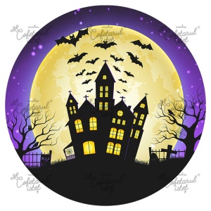 Vafa imprimata Halloween Model 3, Ø 20 cm - Cofetarul Istet