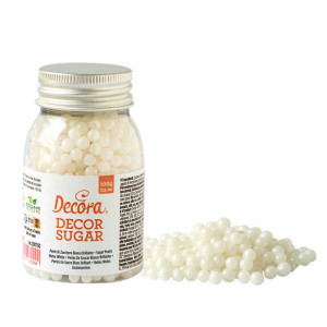 White Sugar Pearls Glitter Ø 5mm, 100 gr - Img 1