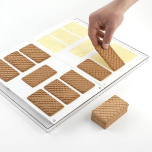 Бисквитен сандвич Ice Cream Sandwich Slim, 2 силиконови форми x 6 кухини. 12 x 4,5 x H 2 cm, 110 ml (BISC03) - Img 6