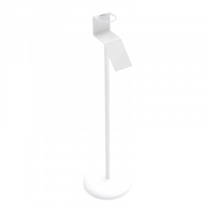 Държач за бутилка за дезинфекция Ø 5,2 cm, бял плексиглас, H120 cm - Img 1