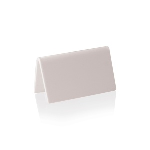 Етикети за продукти, бял плексиглас, 8,5 x 5,5 cm, комплект 10 бр.