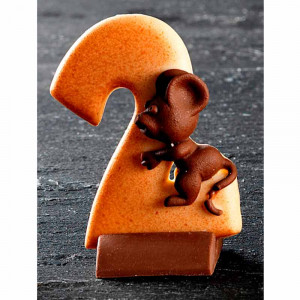 Комплект силиконови форми, 12 предмета H 9 cm, цифри 0-9 и 2 основи - Img 3