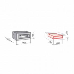 Модулна електрическа фурна за пица, FCS, 1 камера за печене, 1020mmx1020mmx160(h) mm - Img 2