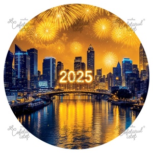 Печатни вафли Celebrations - New Year Model 9, Ø 20 cm - Confectioner Istet