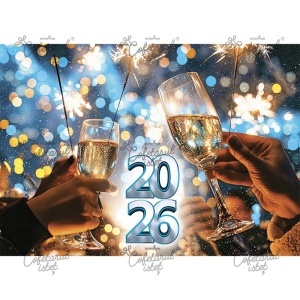 Печатни вафли Festive - New Year's Eve Модел 15, A4 - Confectioner Istet