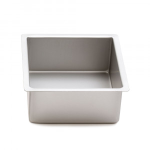 Поднос, квадратен, с квадратни ръбове, 30 x 30 x H 7,5 cm, анодизиран алуминий