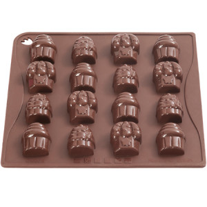 Силиконова форма за кексчета Chocoice, 16 кухини - Img 2
