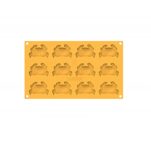 Силиконова форма за раци 6,1 x 4,1 x H 0,7 cm, 12 кухини x 6 ml - Img 2