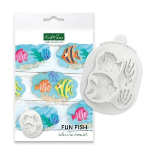 Силиконова форма за риба, 4 предмета Ø 4 и 4,2 cm