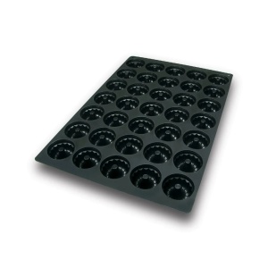 Силиконова форма Gugelhopf за единични порции Ø 7,2 x H 3,5 cm, 35 кухини, 90 ml (SQ011) - Img 3