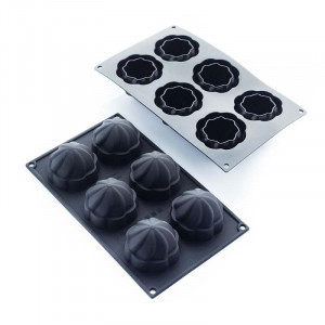Силиконова форма Harmony Ø 6,3 x H 5,3 cm, 6 кухини, 110 ml - Img 2