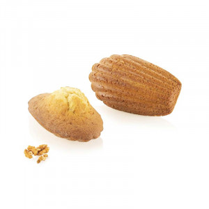 Силиконова форма Madeleine XL 11,7 x 7 x H 2,2 cm, 4 кухини, 95 ml - Img 2
