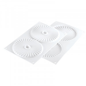 Силиконова форма TOP / вложка Plisse Ø 14 x H 1 cm, 2 кухини (PLISSÉ 100) - Img 2