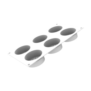 Силиконова форма Valentine Ø 7 x H 3 cm, 6 кухини x 110 ml - Img 2