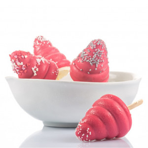 Силиконова 3D матрица Brad Ø 6 x H 7 cm, 6 кухини x 100 ml - Img 5