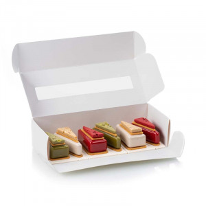 Силиконов комплект Cake to Go Cake to Go 12 кухини, 7,5x3,8xH2,3 cm, 40 ml Вставка: 24 кухини, 5,2x2,5xH 0,7 cm, 6 ml