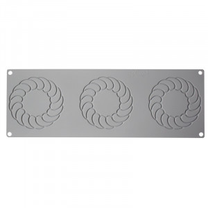 Силиконов кръгъл овален калъп за цветя Gourmand Flower Round Mould Ø 11 x H 0,15 cm, 3 кухини - Img 2