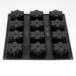 Форма Pavoflex 30x40 Снежинка Ø 7,5 x H 3,5 cm, 12 кухини, 110 ml - Img 4