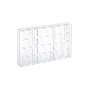 Шоколад Napolitain 7,4 x 3,3 x H 0,5 cm - Класическа форма от поликарбонат, 12 кухини, 13 гр. - Img 2