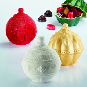 3D Christmas Orbs, 3 Models - Kit Plastic Mould 3 Subjects