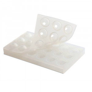 3D gömbök Ø 3,5 cm - Dupla szilikon forma, 18 üreggel - Img 2