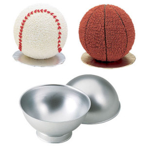 3D Shape Cake Ball Model, Ø 15 cm, Anodised Aluminium