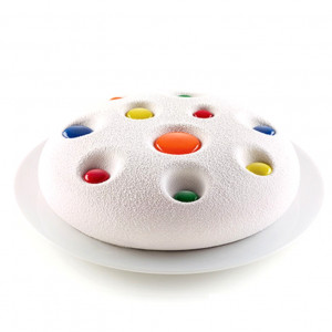 3D Silicon Cake Tin Luna Ø 22 x H 6 cm, 1670 ml - Img 3