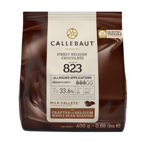823-as tejcsokoládé recept 33,6% Barry Callebaut, 0,4 kg