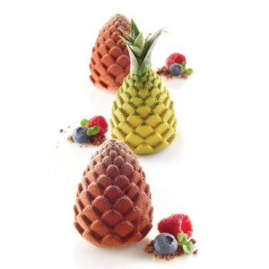 Ananas/Con Brad 3D, Ø6xH7.3cm - Forma Silicon Monoportii, 5 cavitati - Img 2